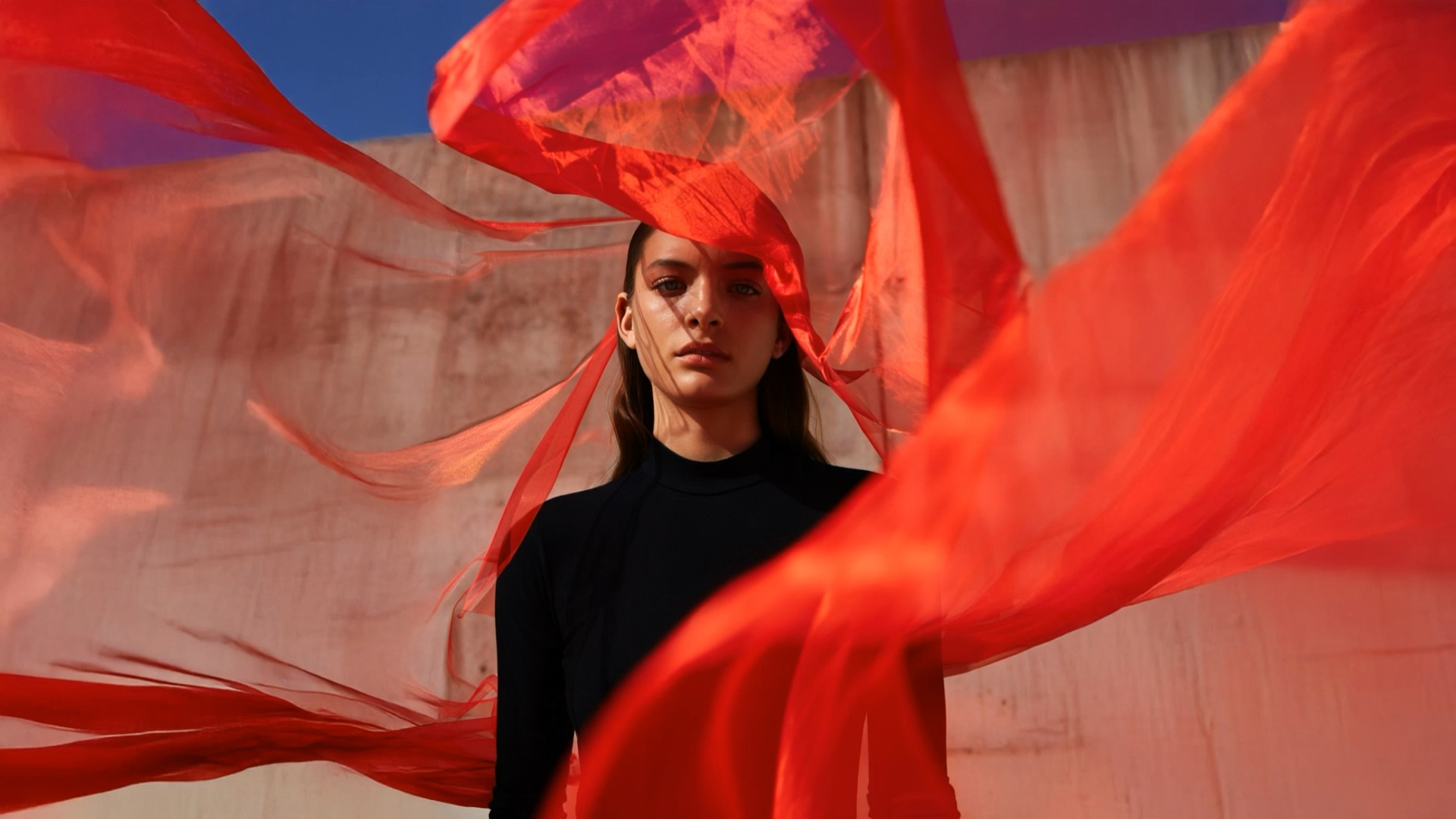 Woman In Red Luxury AI Commercial Production Still For Portfolio